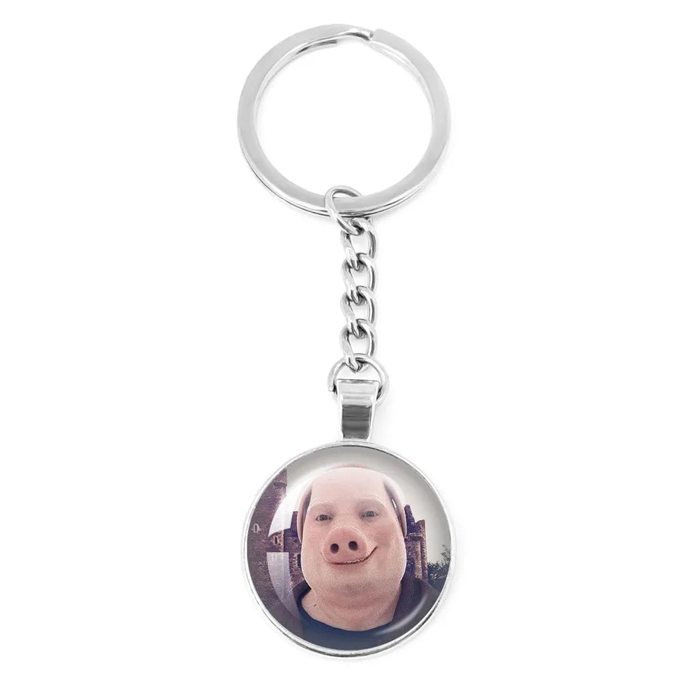 Pig Humor Phone Call Keychain.