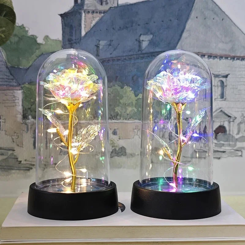 Eternal Rose Artificial LED Light Foil Flower