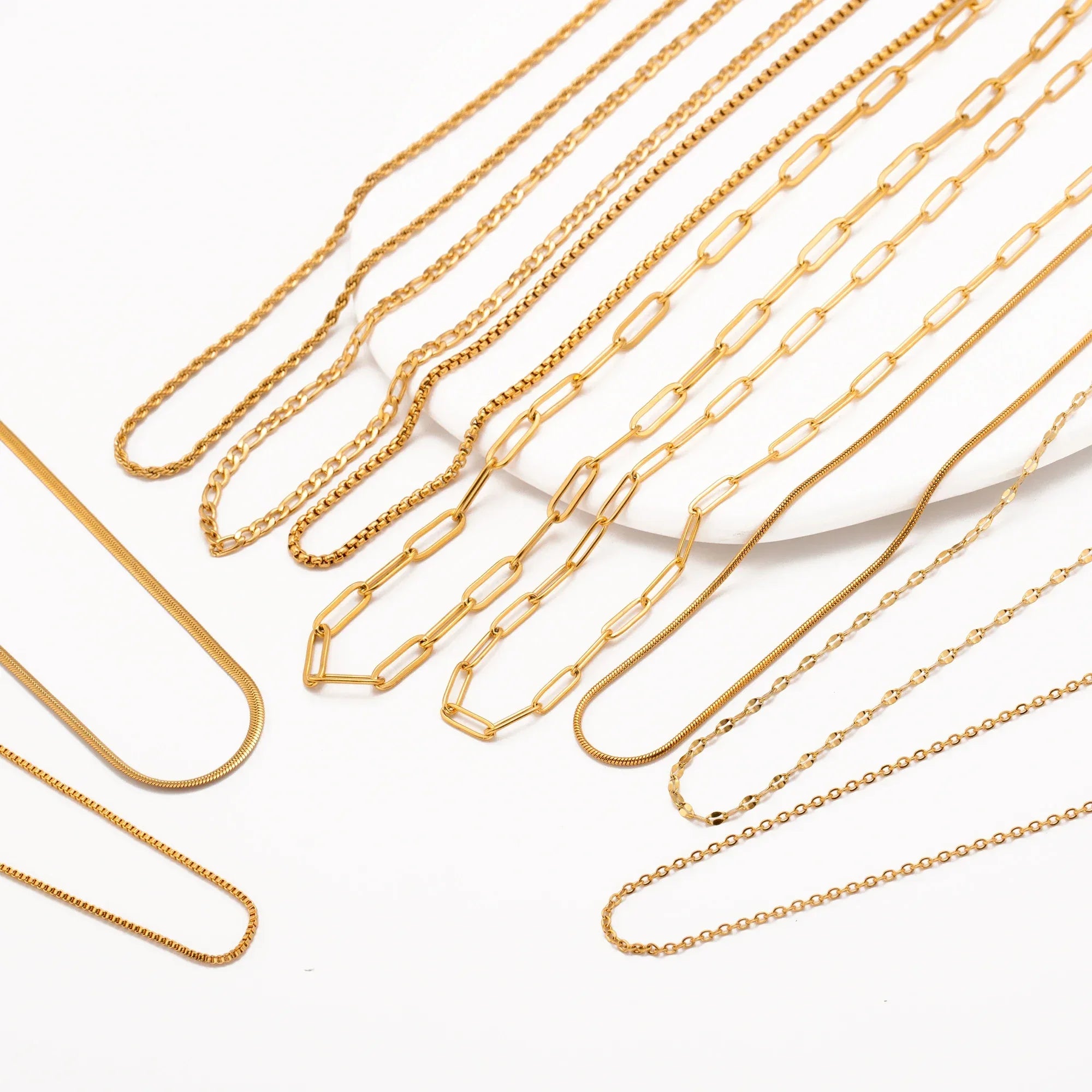 Adjustable Plated Cuba Cross O Ripple Twisted Chain Necklace - Essential Luxury