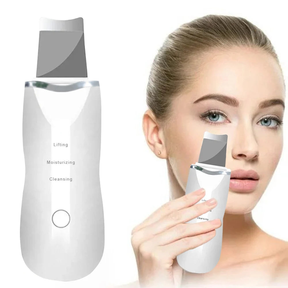 Ultrasonic Facial  Skin Scraper Pore Cleaning.
