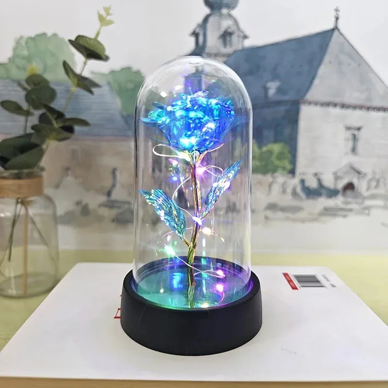 Eternal Rose Artificial LED Light Foil Flower