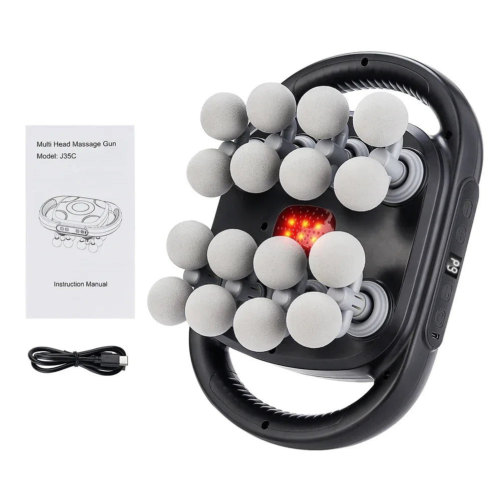 16-Head Fascia Vibration Body Massage Gun - Essential Luxury