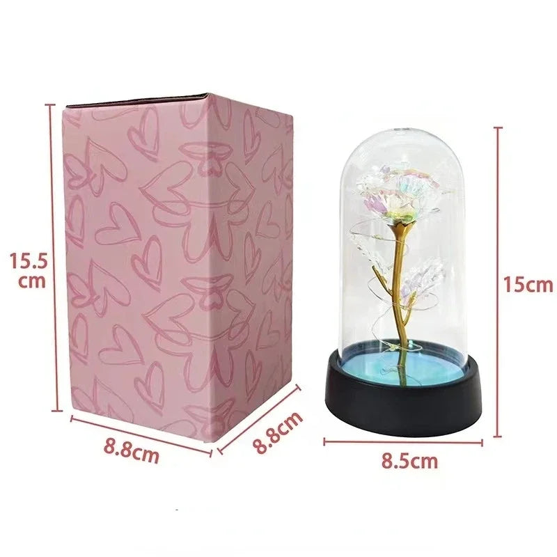 Eternal Rose Artificial LED Light Foil Flower