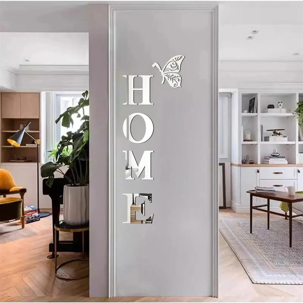 HOME Home Logo 3D Mirror Wall Sticker.