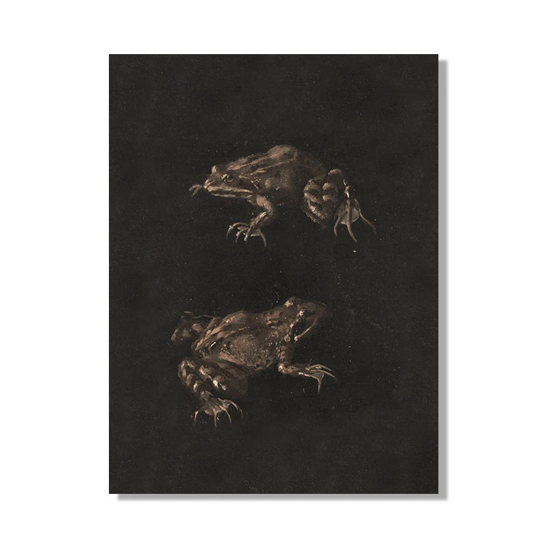 Vintage Moody Owl Painting Canvas Wall Decor